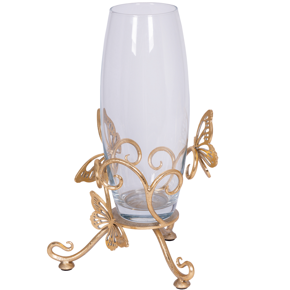 Ваза Бабочка Эир Мраморное золото