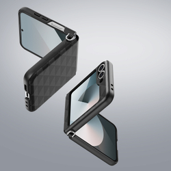 Складной чехол-книжка черного цвета от Dux Ducis для Samsung Z Flip 6, серия Fitt Series Case