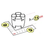 Элемент круговой 9x9x7.5 см для конструктора 7,5"
