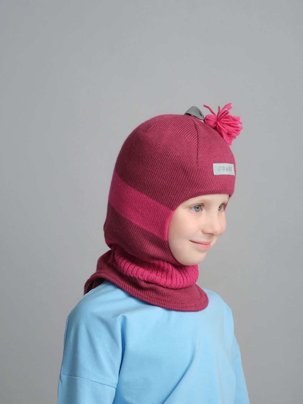 Шлем зимний вязаный (Малиновый мусс) КЕРО