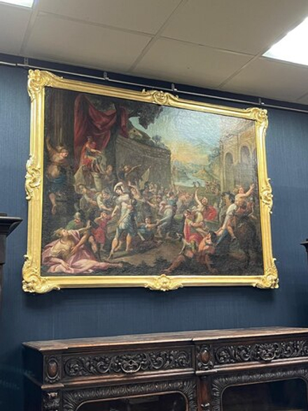 Антикварная картина «Похищение сабинянок»