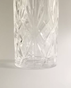 ZARA HOME ВЫСОКИЙ СТАКАН С РЕЛЬЕФНЫМ УЗОРОМ», ПРОЗРАЧНЫЙ