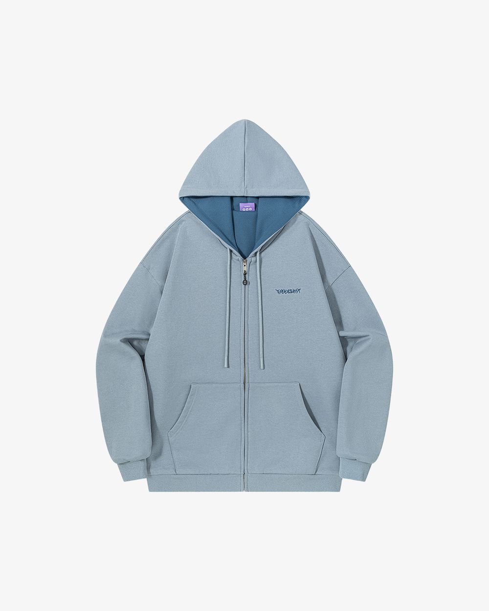 Худи Ymkashix Zip HTF серо-зеленый/изумрудный