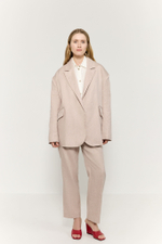 Жакет объемного кроя изо льна