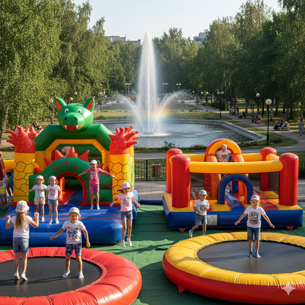 Надувной батут купить в Новокузнецке — БатутМастер 🎉