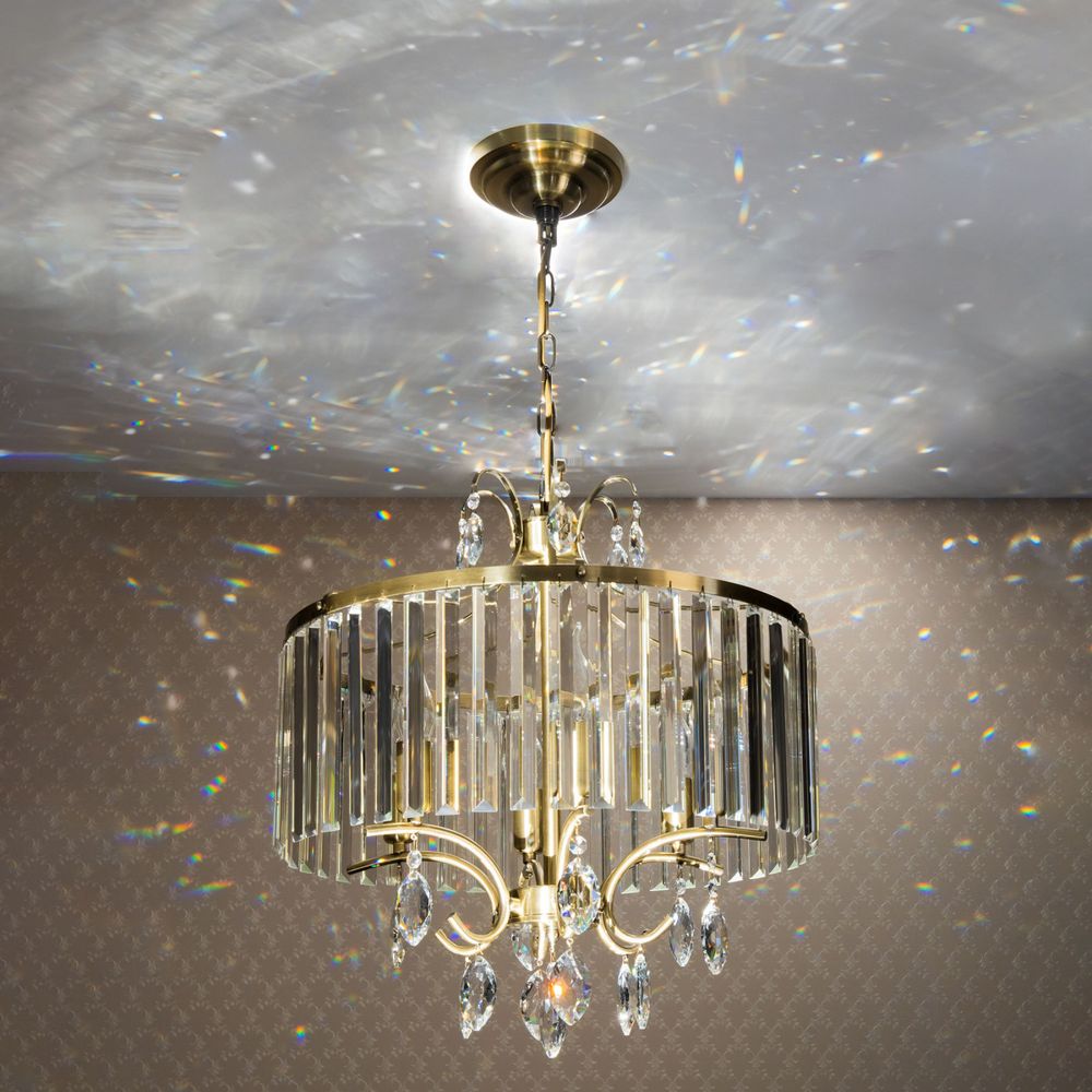 Citilux Инга CL335163 Люстра подвесная хрустальная Бронза