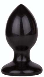 Черный анальный плаг Glide M - 10,3 см. (Цвет: черный)