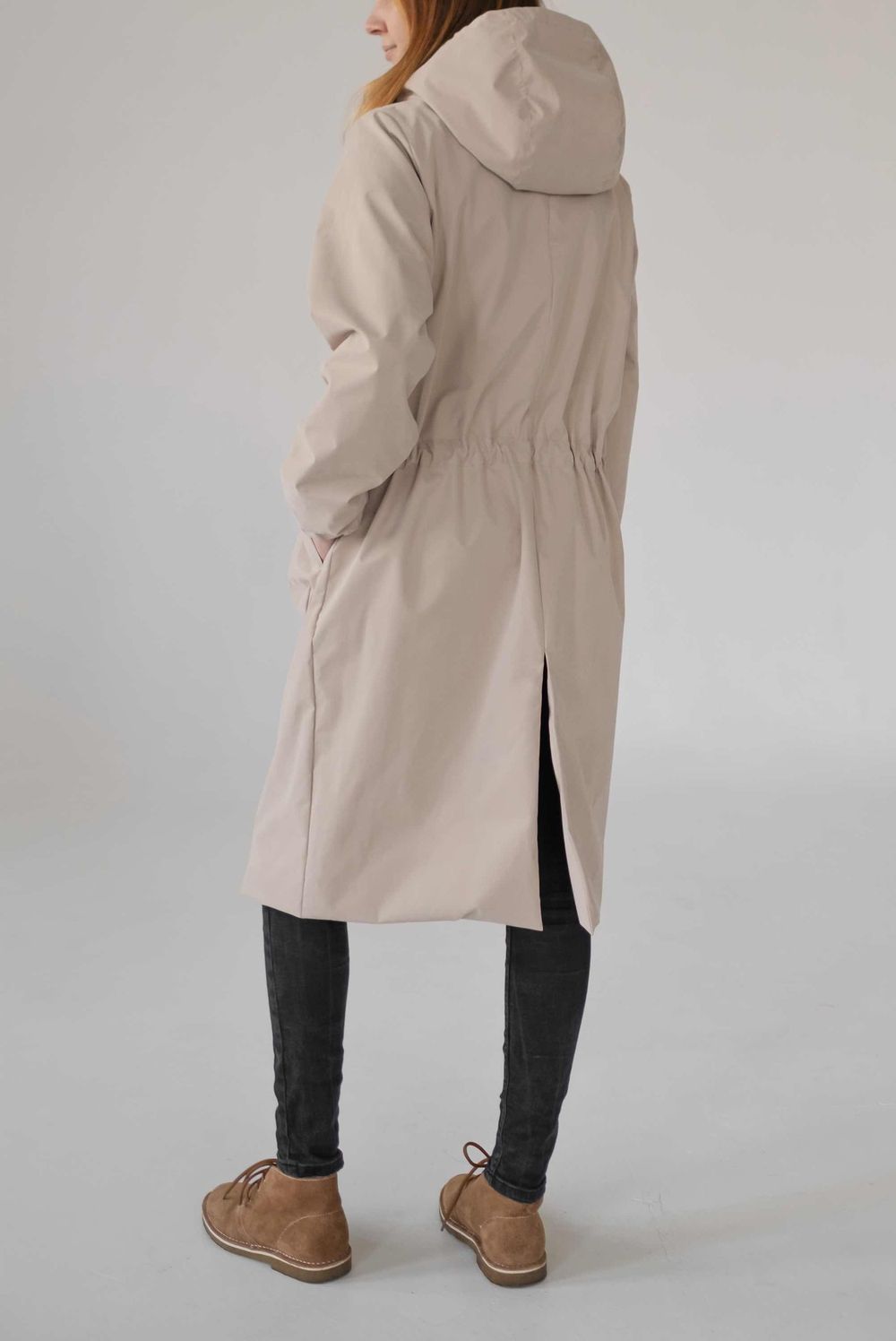 Плащ ko-ko-ko женский непромокаемый бежевый