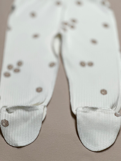 Ползунки швы наружу Лапки Рубчик Экрю RinaAmari