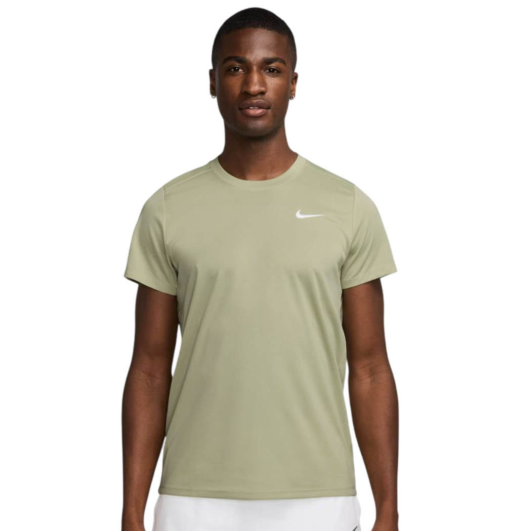 Мужская теннисная футболка Nike Court Victory - olive aura/white