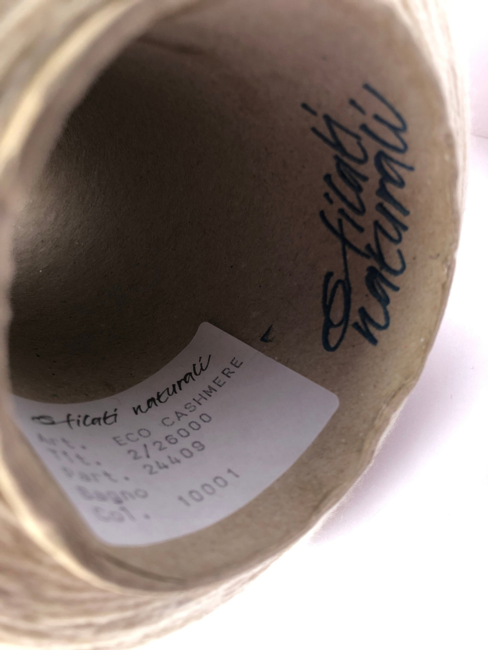 NEW Пряжа Кашемир ECO cashmere 2/26 сливочный