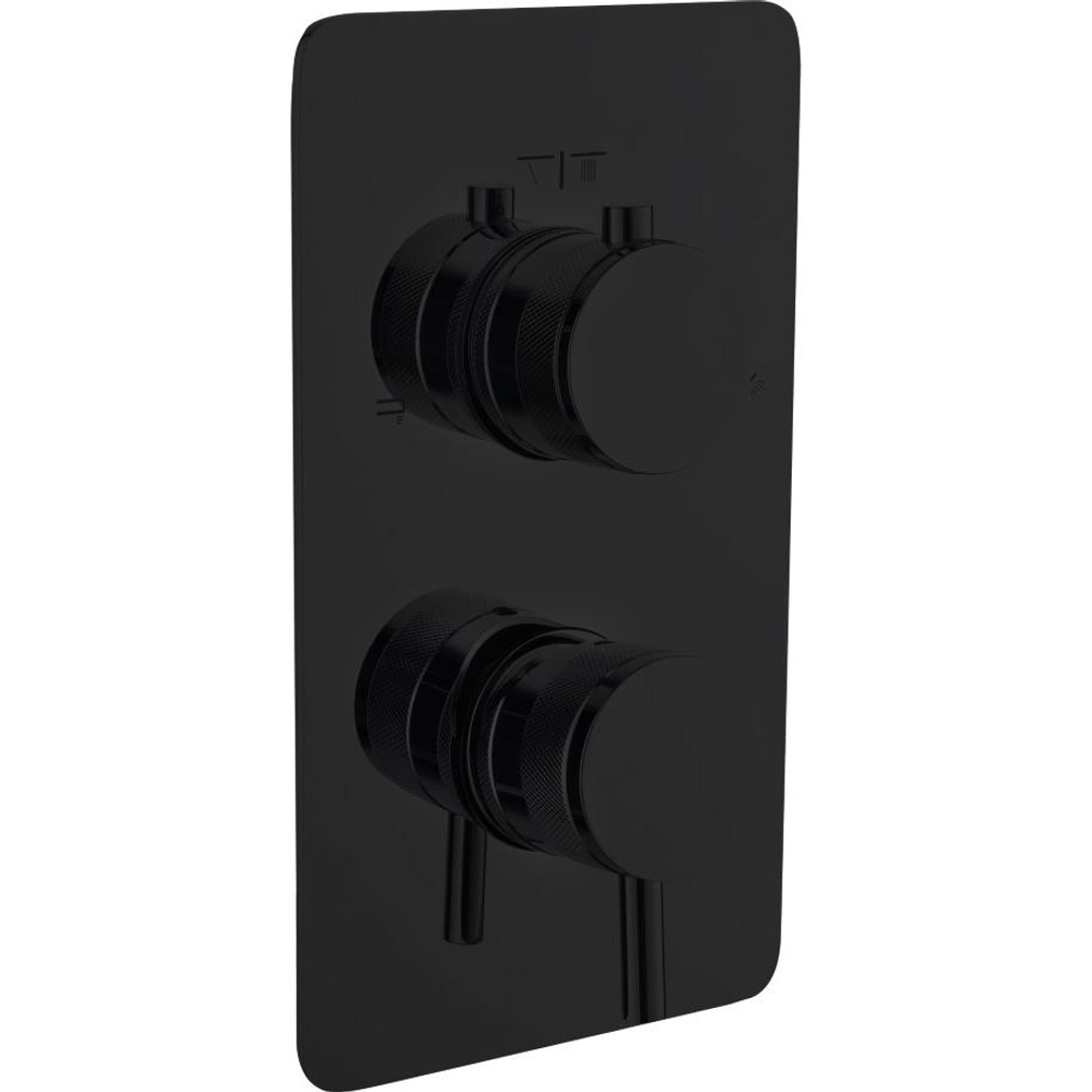 Встраиваемый смеситель для душа и ванны трехпроходной Boheme CELL 135-3-B BLACK