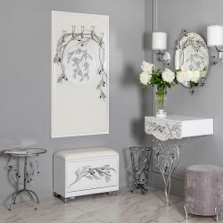 Банкетка Oliva Branch (Олива Бранч) Айс Античное серебро