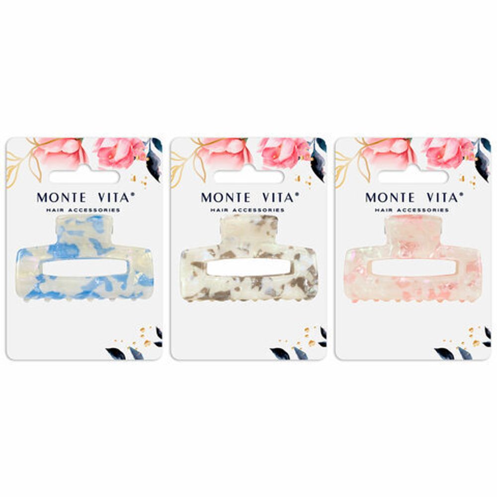 Краб для волос 6 см, АССОРТИ, MONTE VITA, 457023