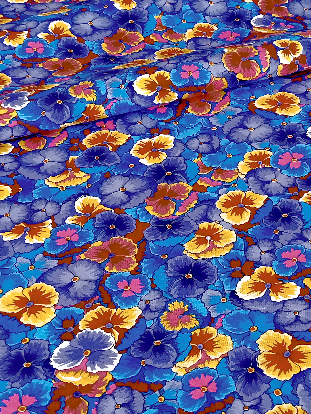 Ткань бязь плательная, рис. "Фиалка", ширина 150 см, арт. 211