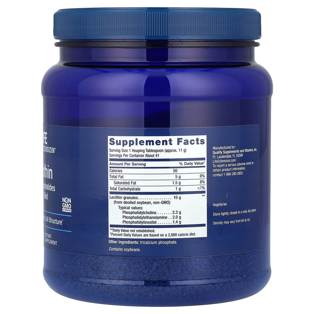 Life Extension, лецитин, 454 г (1 фунт)
