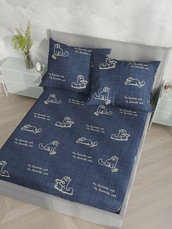 Простынь Сказка "Котики Грей" 150х215 см, поплин