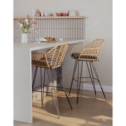 Стул барный Vetle Bent, ротанг