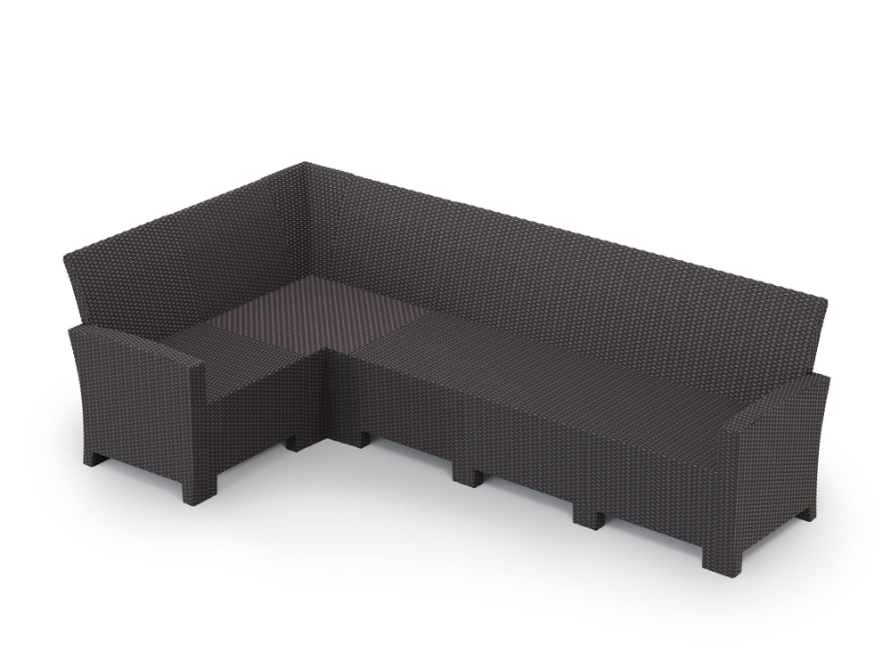 Угловой диван под ротанг Калифорния “California“ 240х136 см арт.80497-1 без подушек