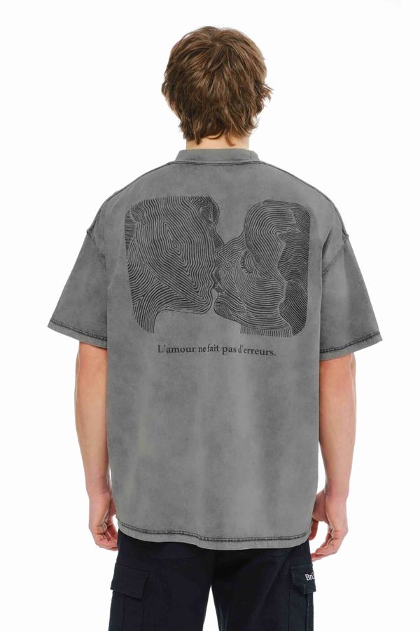 Футболка Garment Dyed Passion серая - фото 3