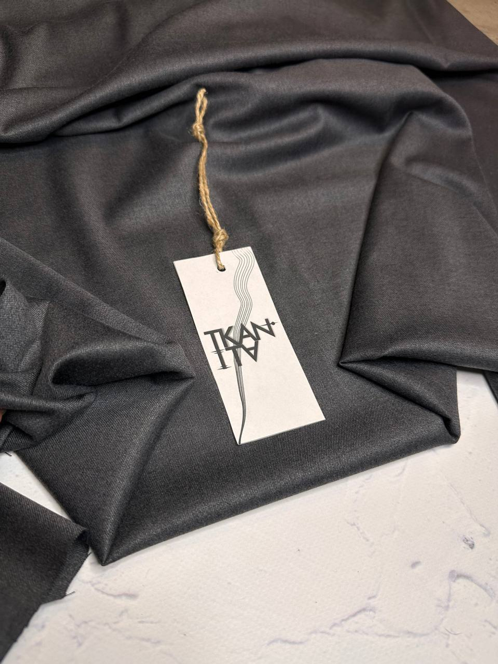 Костюмно-плательная смесовая однотонная поливискоза (64%полиэстер/33%вискоза/3%эластан, Светлый серый, 147, 285 гр/м2)