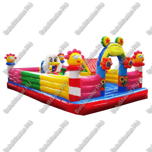 Надувной батут "Домик уточки", 8*5*3 м