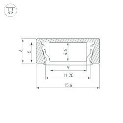 Профиль MIC-M-2000 ANOD (Arlight, Алюминий) 044541
