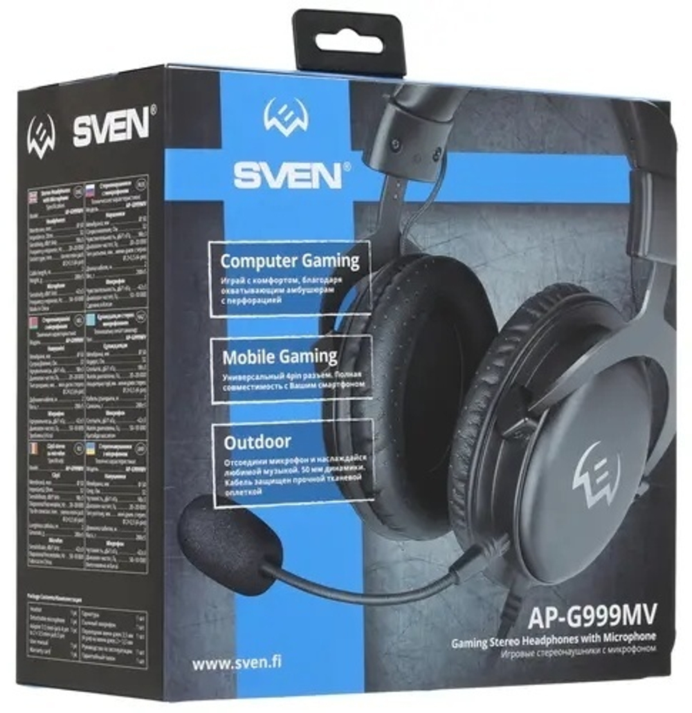 Наушники SVEN AP-G999MV черный