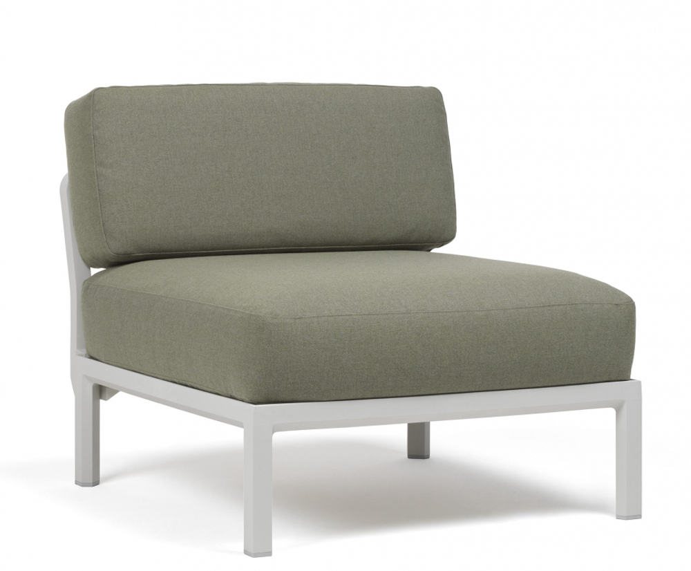 Диван пластиковый с подушками Nardi Maximo 3, гипс, тимьян