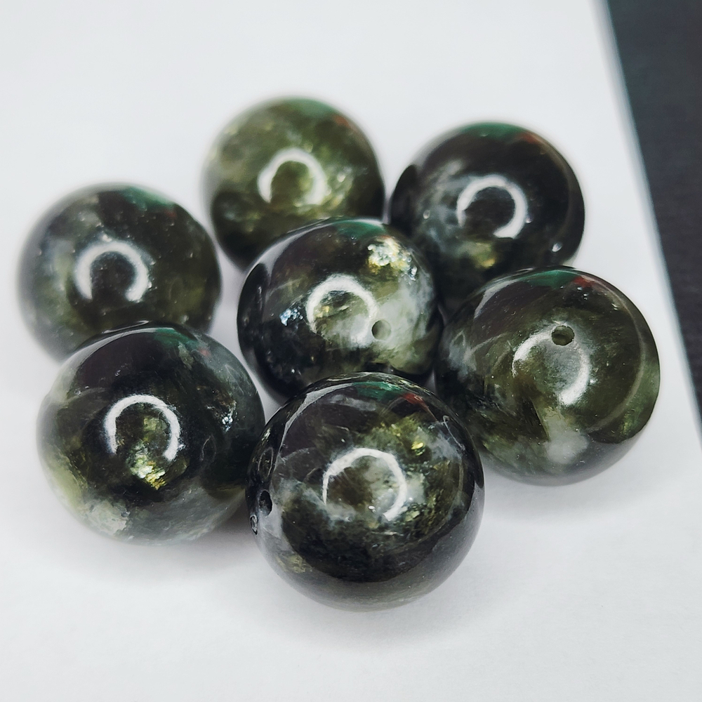 Мусковит, бусина крупный шар, 16.6мм, штучно