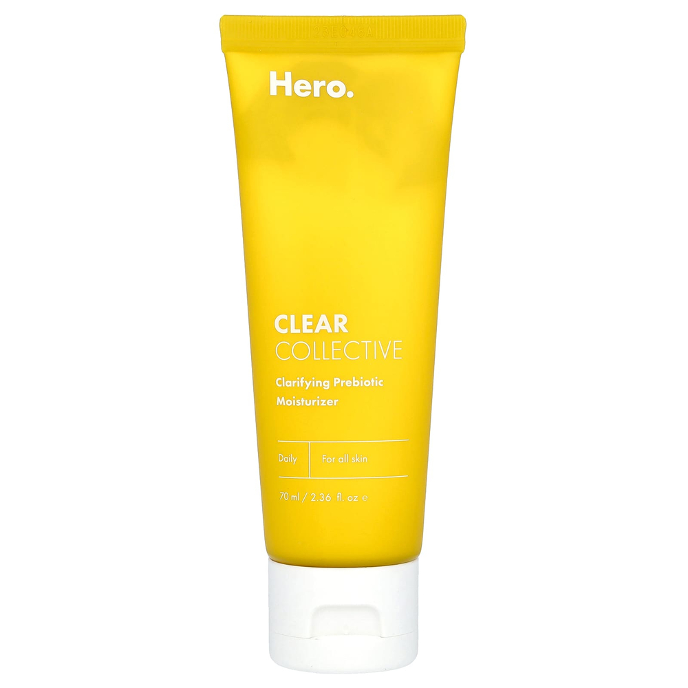 Hero Cosmetics, Clear Collective, очищающий увлажняющий крем с пребиотиками, 70 мл (2,36 жидк. унции)