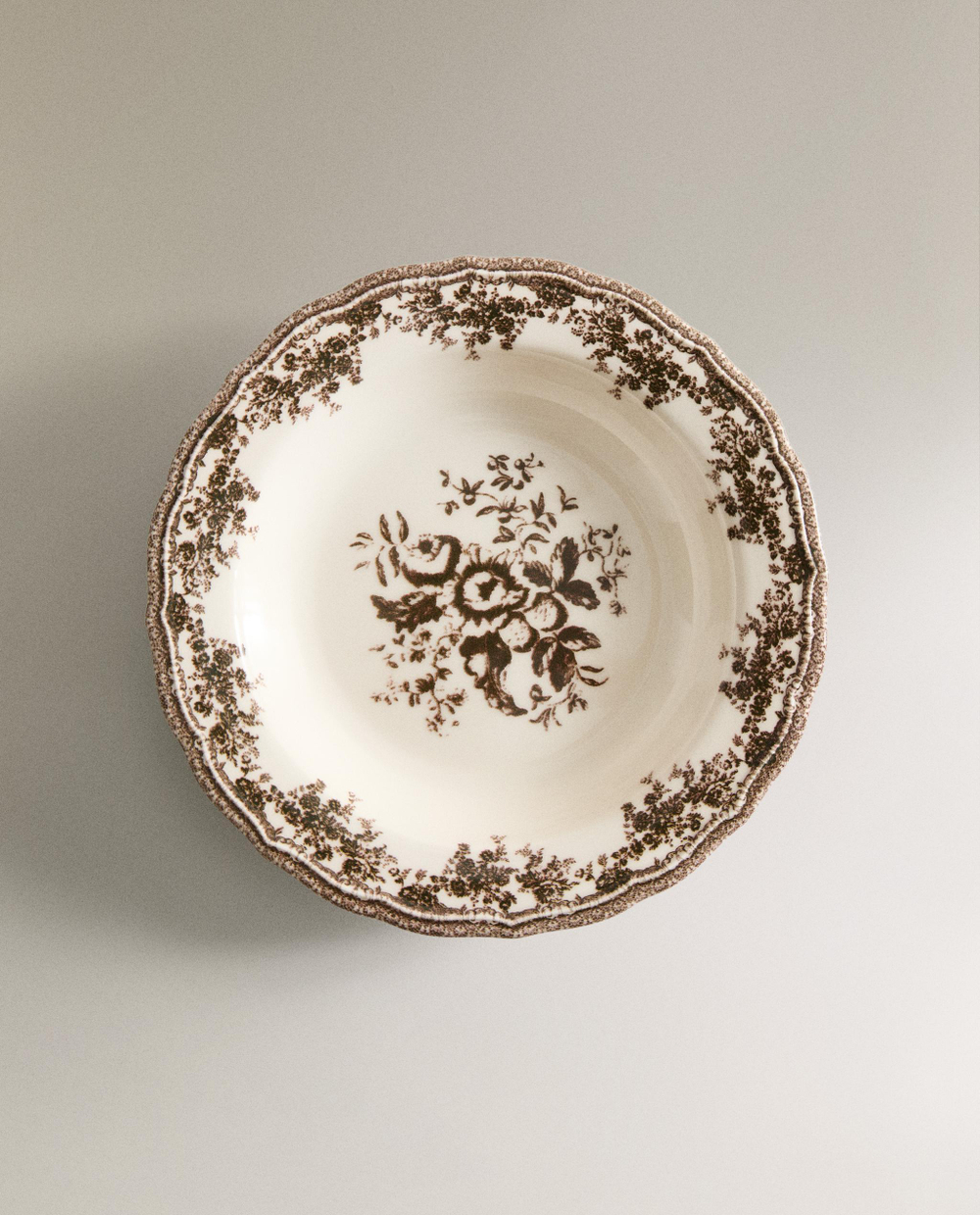 Zara Home тарелка глубокая из фаянса, цвет синий, 23 см · 2460/201