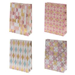 GAEM Пакет подарочный L (бумага 210г/м2, блок микс 12шт), L30 W12 H41,5 см, 4в.