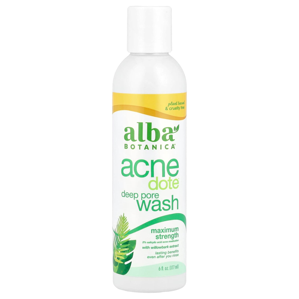 Alba Botanica, Acnedote®, средство для мытья пор, 177 мл (6 жидк. Унций)
