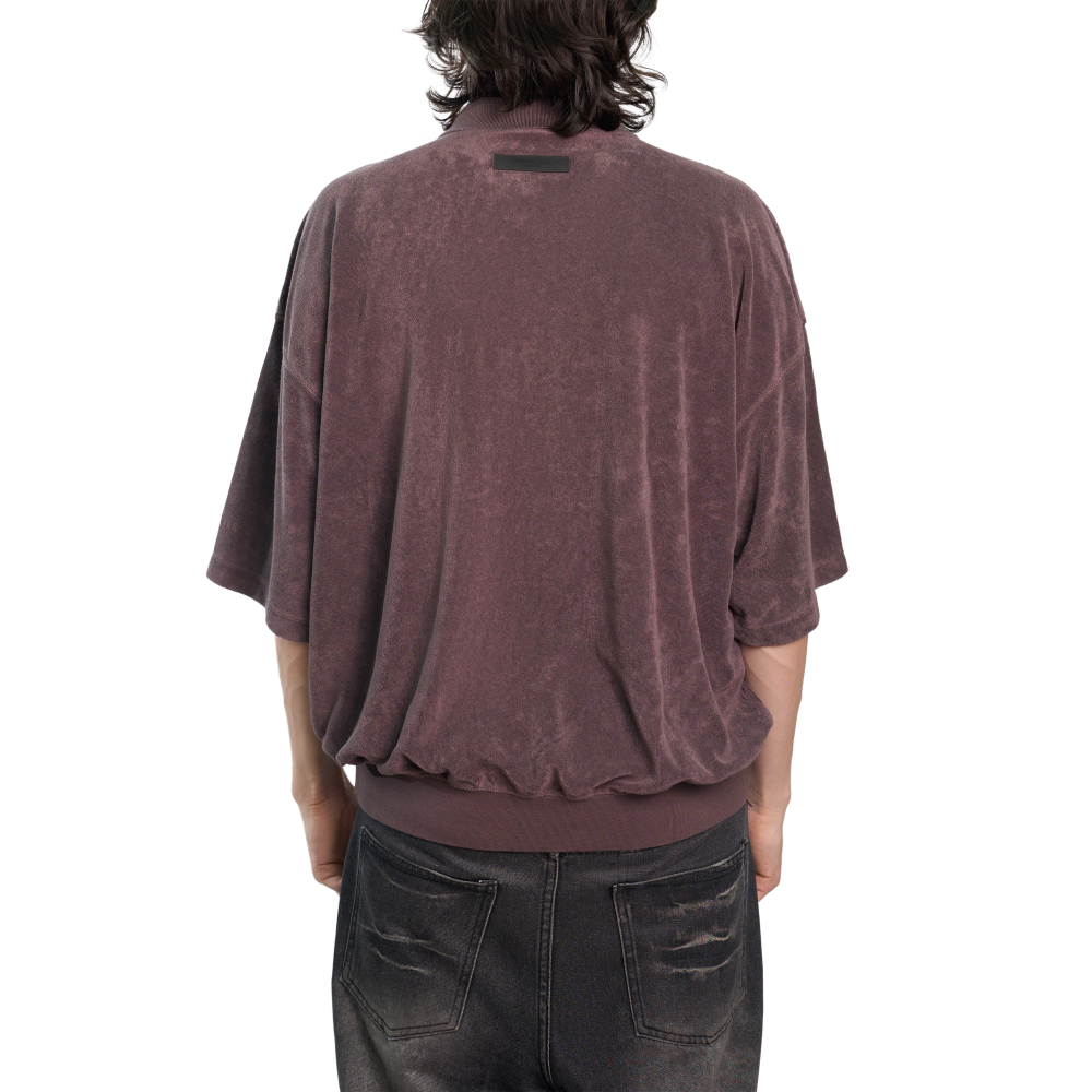 Fear Of God Essentials Single-Button Polo "Plum"