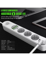 Сетевой фильтр с 4 USB 2 метра