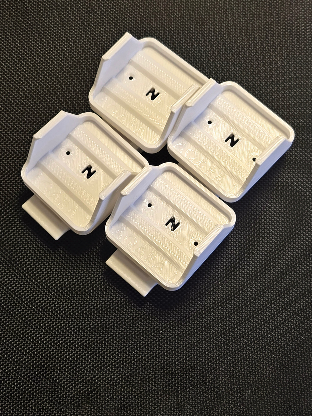 Набор 4 шт. Крепление для одноканального реле Aqara T1 (с нейтралью) на DIN-рейку SSM-U01, 3D печать, белое