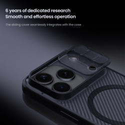 Чехол прозрачный тонированный c MagSafe на iPhone 17 Pro, серия CamShield Pro Magnetic (обновленная двойная защитная шторка для камеры) от Nillkin