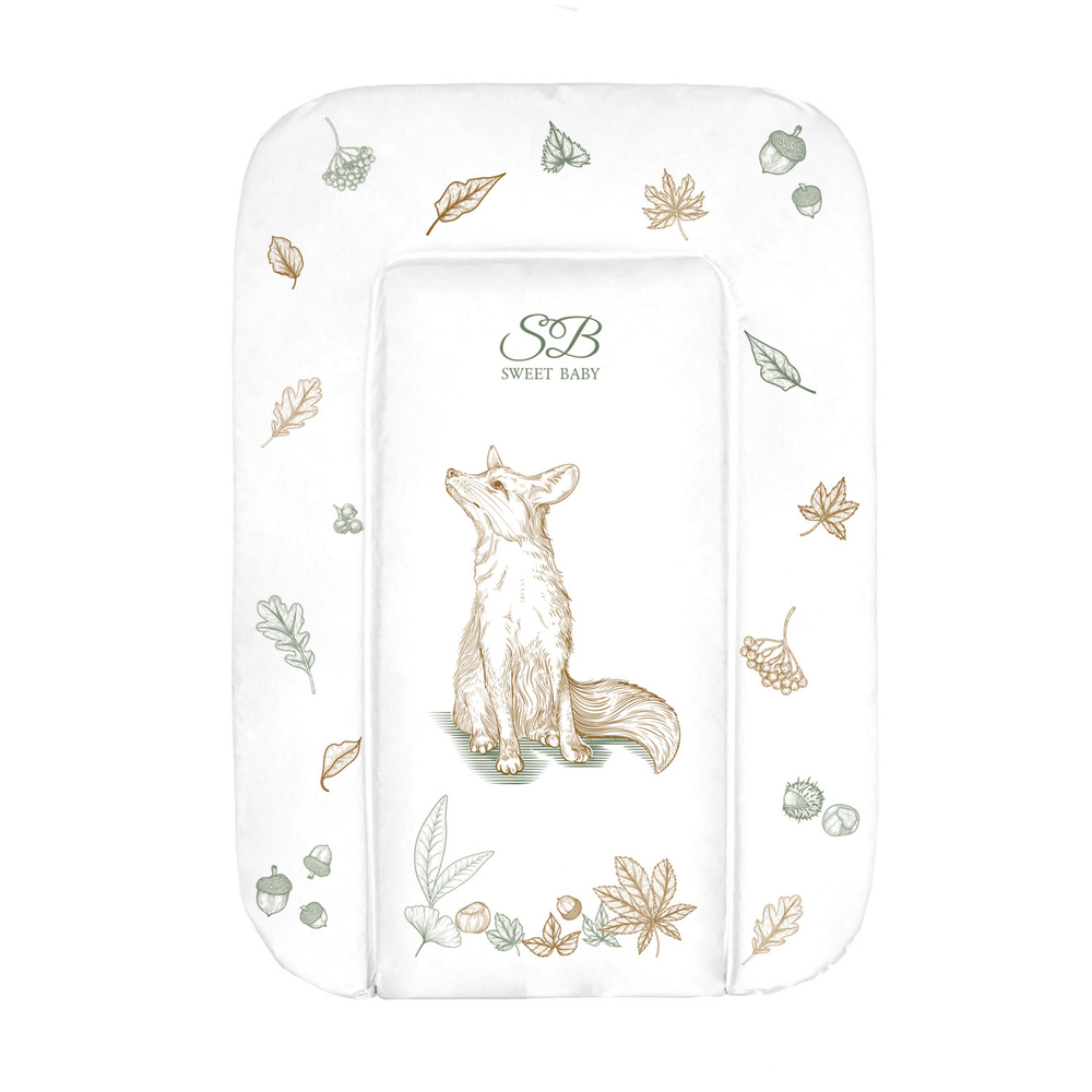 Пеленальный матрасик 48х71 Sweet Baby Foresta Magica crema/arancio (лиса бежевый/ оранжевый)