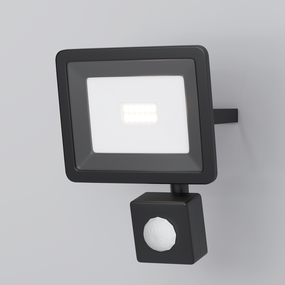 Прожектор светодиодный с датчиком движения ip65 10Вт Flood