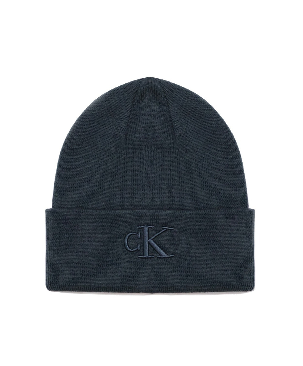 Шапка Calvin Klein Monogram Logo Beanie Blue Lake