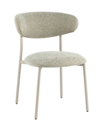 Стул обеденный Ayla бежево-зеленый кремовые ножки