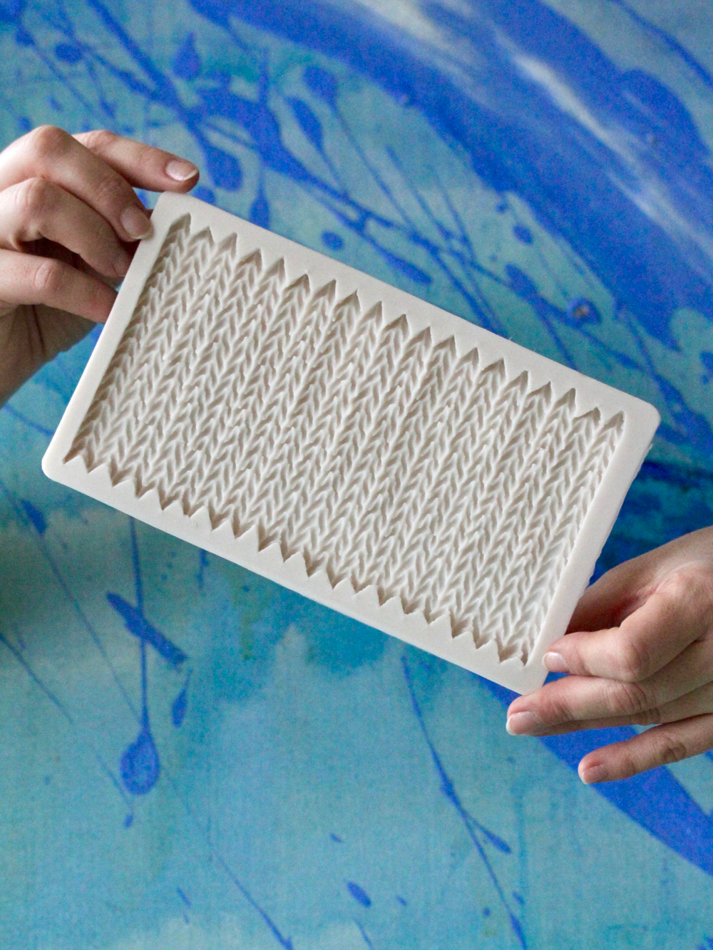 Молд силиконовый для творчества "Вязание"/ Форма для текстуры, коврик для лепки из полимерной глины, для мыла и воска