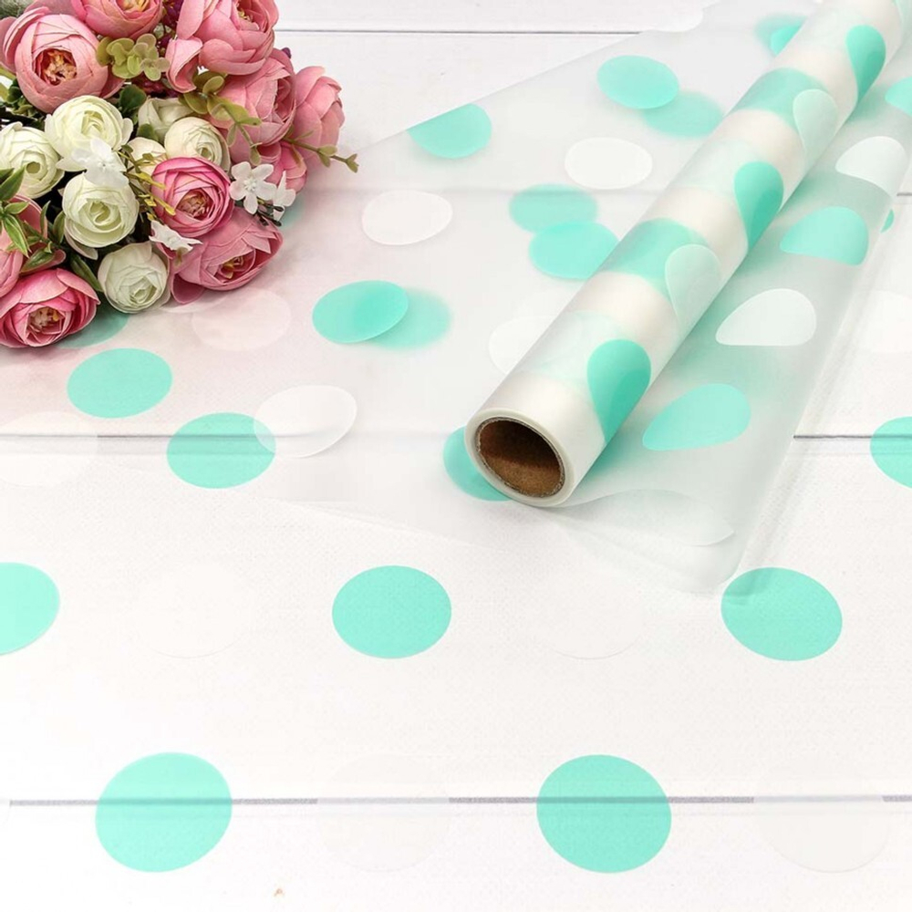 Пленка В рулоне 10 м х 58 см горох (Тиффани)