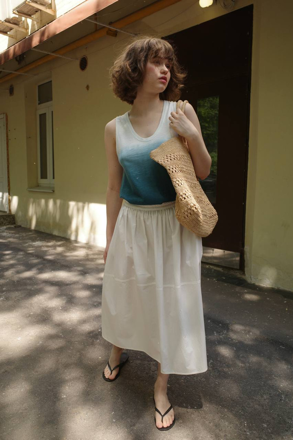 Юбка Modern Weaving белая