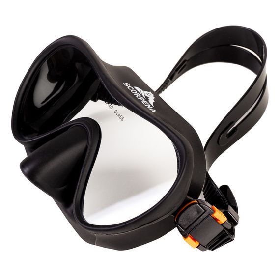Маска Scorpena N3 безрамная черная