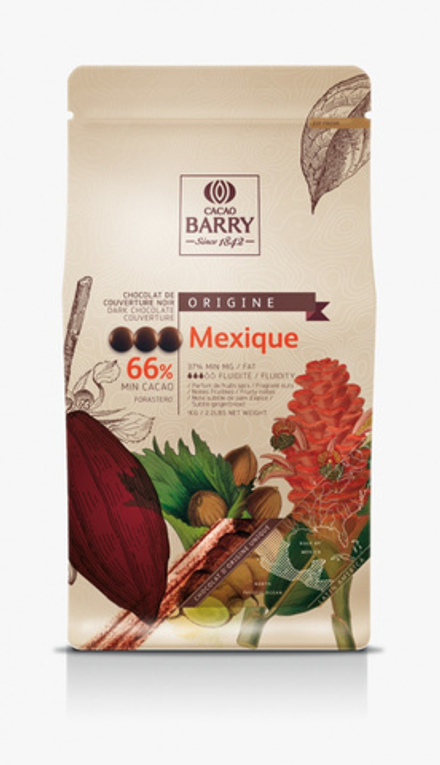 Шоколад Cacao Barry MEXICO 66% Черный кувертюр (Пакет 1 кг)