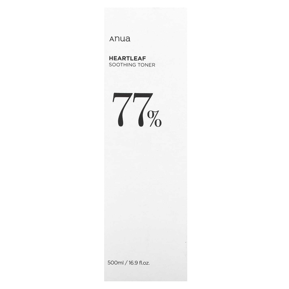 Anua, Heartleaf, 77% успокаивающий тоник, 500 мл (16,9 жидк. унц.)