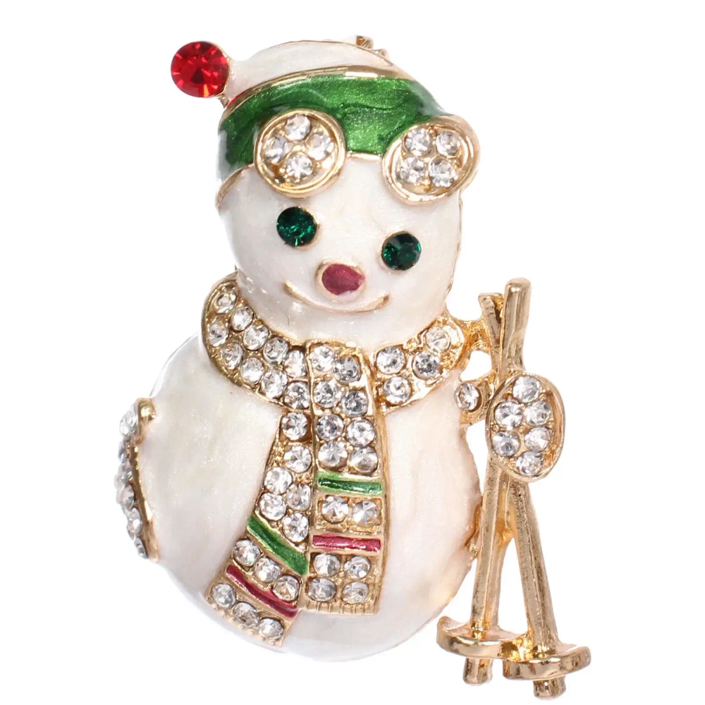 Брошь «Зимняя сказка - Снеговичок» 3,8*2,8см