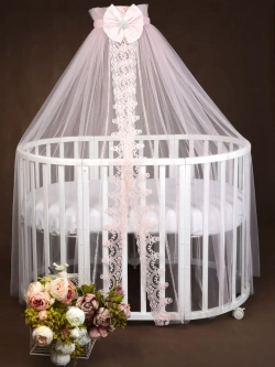 Балдахин с кружевом и брошью "Версаль"